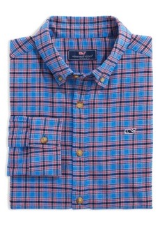 vineyard vines Embroidered Whale Plaid Flannel Button-Down Shirt