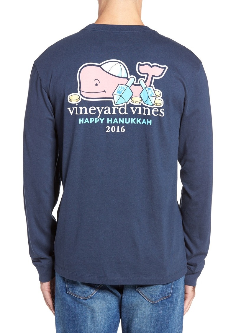 Vineyard Vines Vineyard Vines Hanukkah Whale Pocket Long Sleeve T-Shirt ...