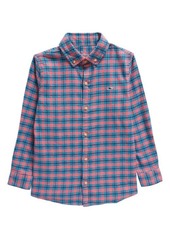 vineyard vines Kids' Check Cotton Stretch Flannel Button-Down Shirt