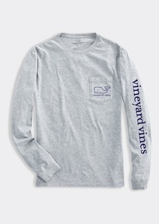 vineyard vines Kids' Whale Logo Pocket Long Sleeve Graphic T-Shirt