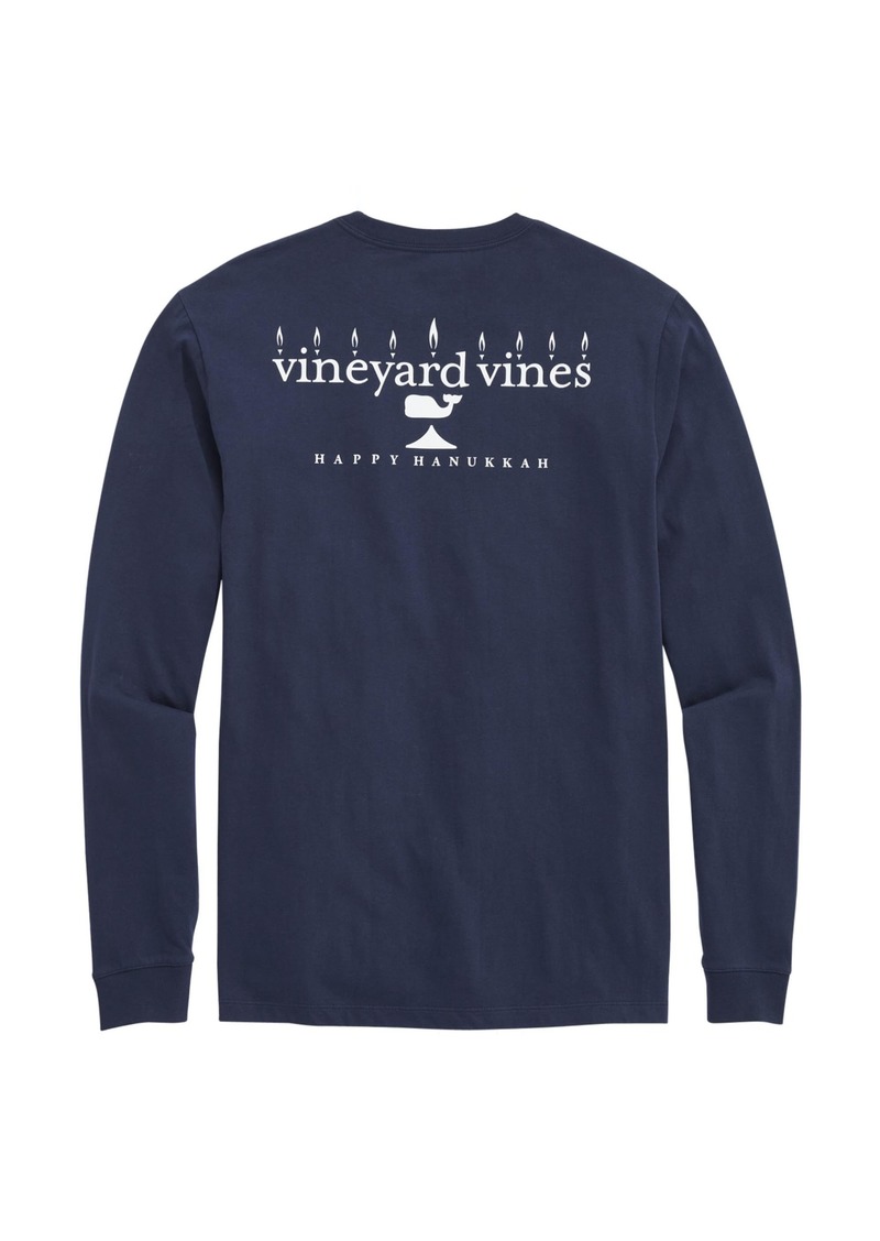 vineyard vines Men's Happy Hanukkah Long-Sleeve Tee