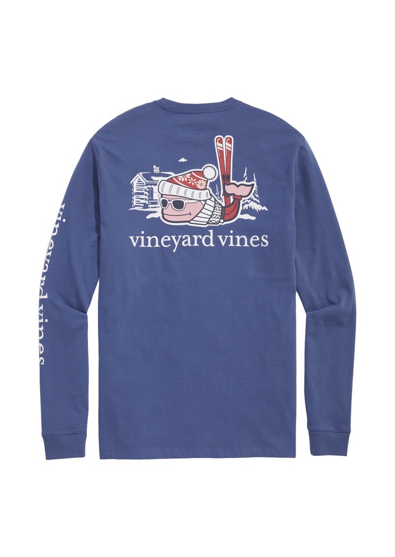 vineyard vines Men's Apres Ski Whale Long-Sleeve Pocket Tee