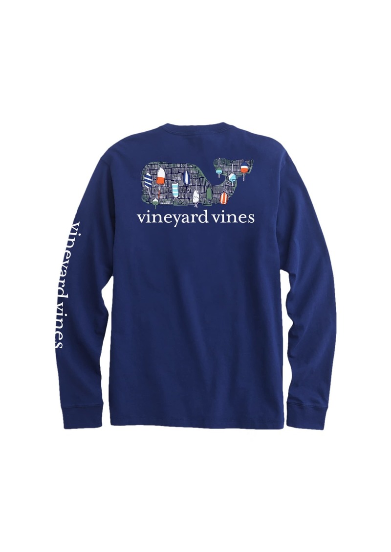 vineyard vines Men's Buoy Vintage Whale Long-Sleeve Pocket Tee