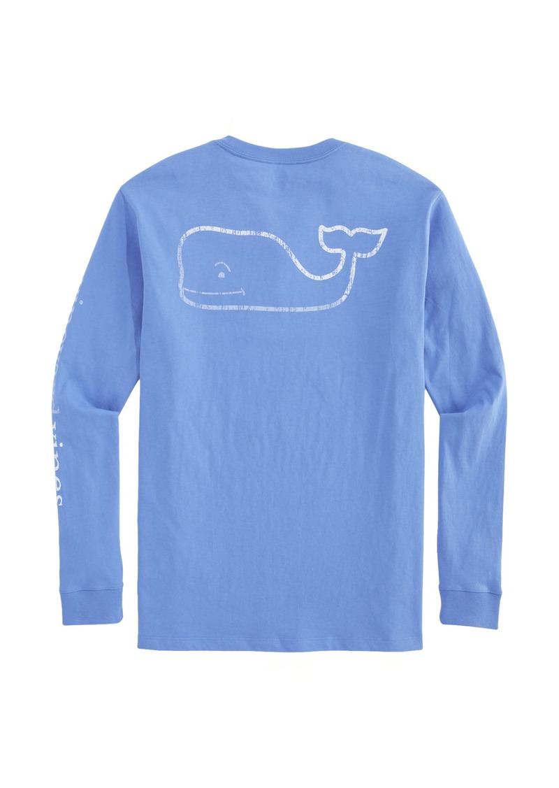 vineyard vines Men's Burgee Vintage Whale Long-Sleeve Pocket Tee