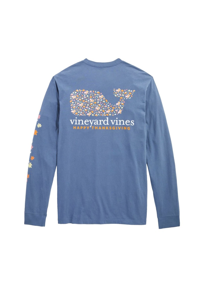 vineyard vines Men's Long-Sleeve Thanksgiving Icons Pocket Tee