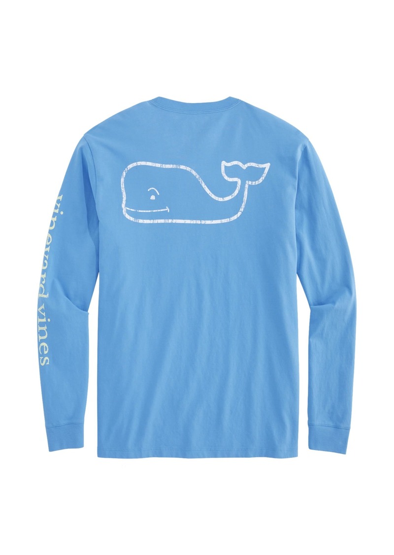 vineyard vines Men's Long Sleeve Two Tone Vintage Whale Pkt T