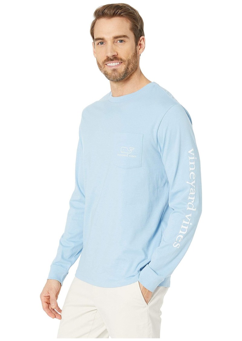 vineyard vines Men's Long Sleeve Vintage Whale Pocket T-Shirt