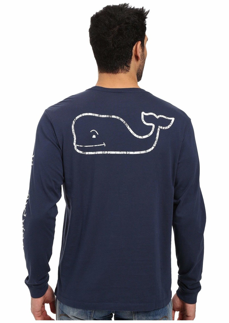 vineyard vines Men's Long Sleeve Vintage Whale Pocket T-Shirt