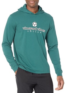 vineyard vines Men's Long-Sleeve VV Hoodie T-Shirt Soccer-Charleston Green