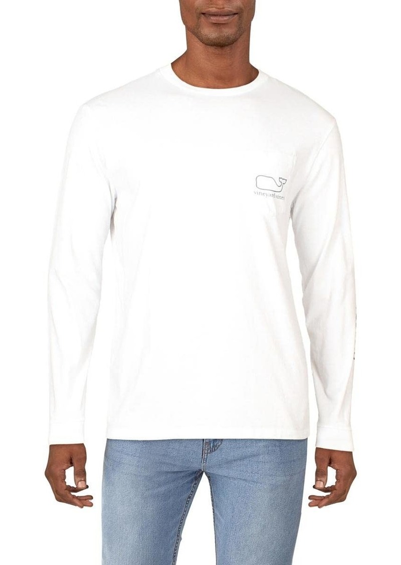 vineyard vines Men's Long-Sleeve Whale Pocket T-Shirt