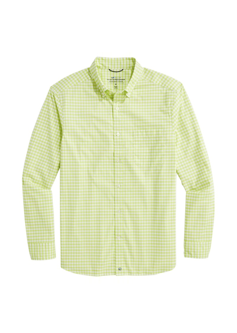 vineyard vines Men's On-The-go Brrr° Gingham Shirt