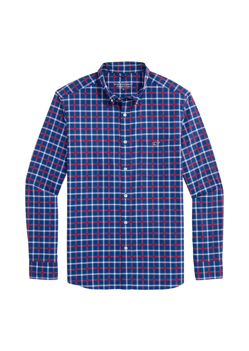 vineyard vines Men's On-The-go Nylon Check Shirt