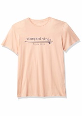 vineyard vines Men's Short Sleeve Garment Dyed Simple Surf Logo Island T-Shirt  Extra Small
