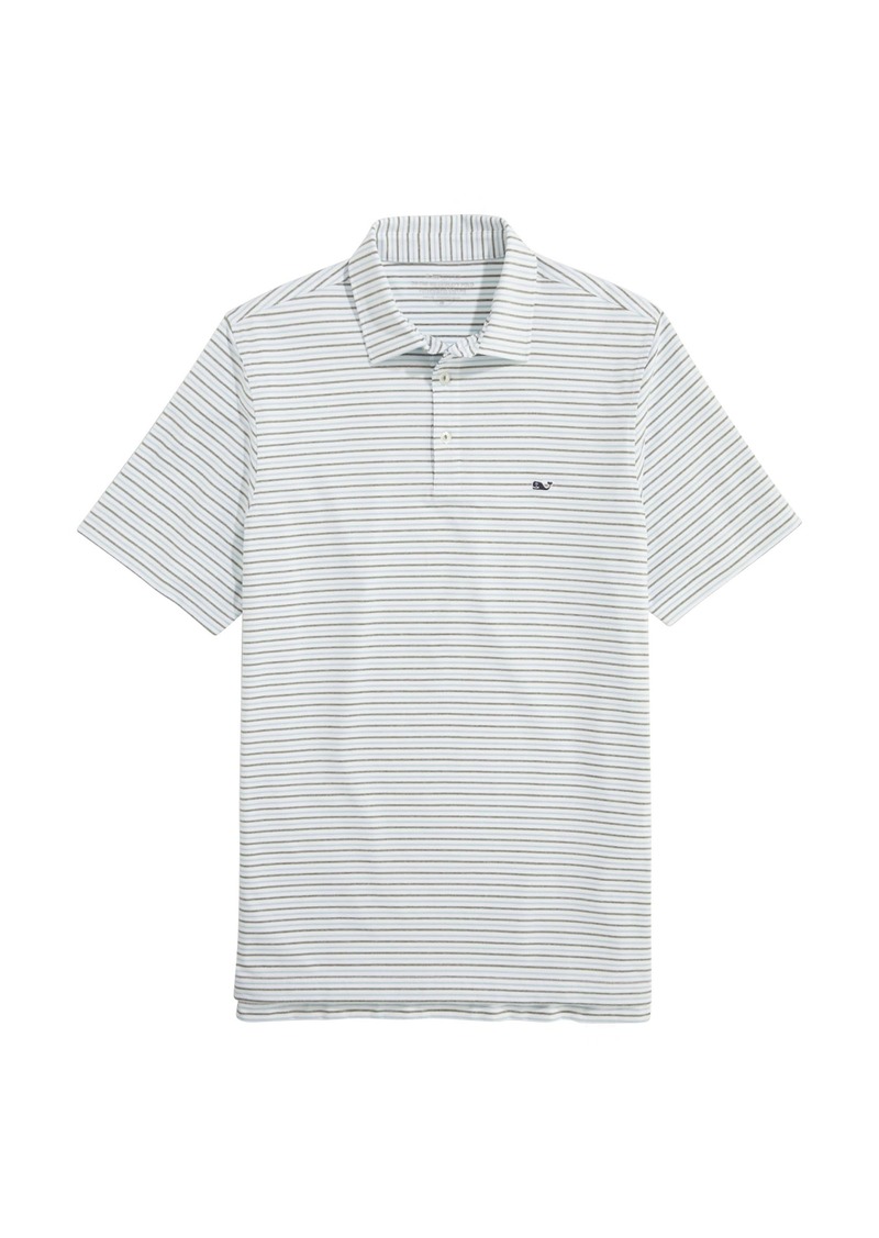 vineyard vines Men's Tri-Color Bradley Stripe Sankaty Polo