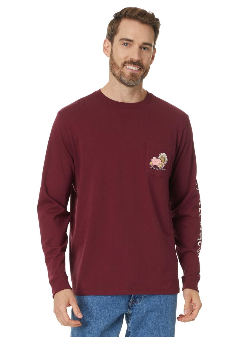 Vineyard Vines Men's Turkey Character Whale Long Sleeve