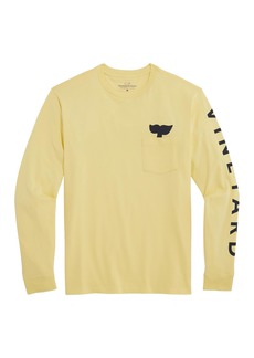 vineyard vines Men's Vv Whale Tail Long-Sleeve Pocket Tee