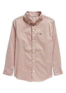 vineyard vines On-The-Go brrrº Check Button-Down Shirt in Fresh Squeeze at Nordstrom Rack