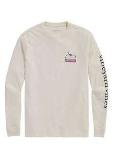 vineyard vines Ski Lift Logo Box Long Sleeve Cotton Graphic T-Shirt