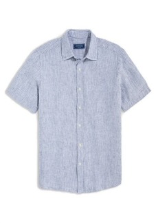 vineyard vines Stripe Linen Short Sleeve Button-Up Shirt