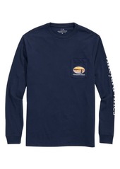 vineyard vines Sunset Pier Bernese Dog Long Sleeve Cotton Graphic T-Shirt
