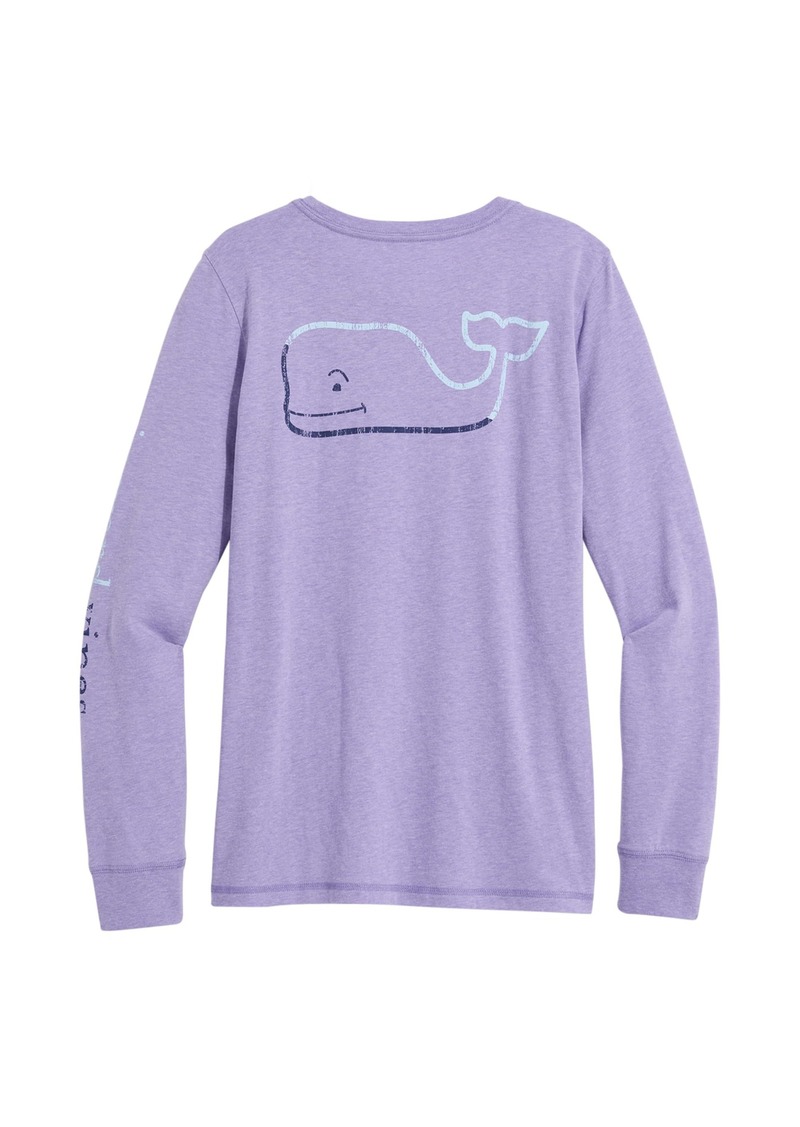 vineyard vines Women's Burgee Whale Long-Sleeve Dunes Tee