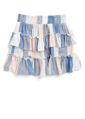 Vintage Havana Kids' Stripe Tier Ruffle Skirt in Clearwater at Nordstrom Rack