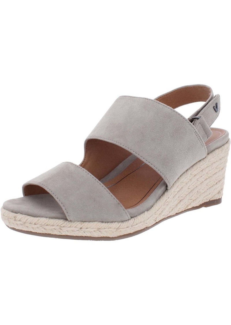 Vionic Brooke Womens Leather Ankle Strap Espadrilles