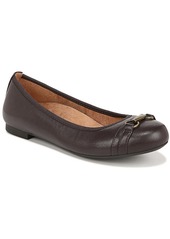 Vionic Delanie Womens Leather Slip-On Ballet Flats