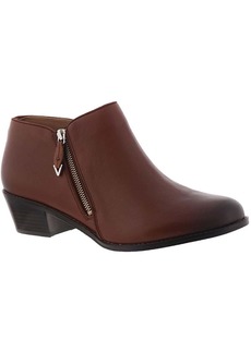 Vionic Jolene Womens Leather Stacked Booties