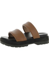 Vionic Modesto Womens Leather Slip-On Slide Sandals