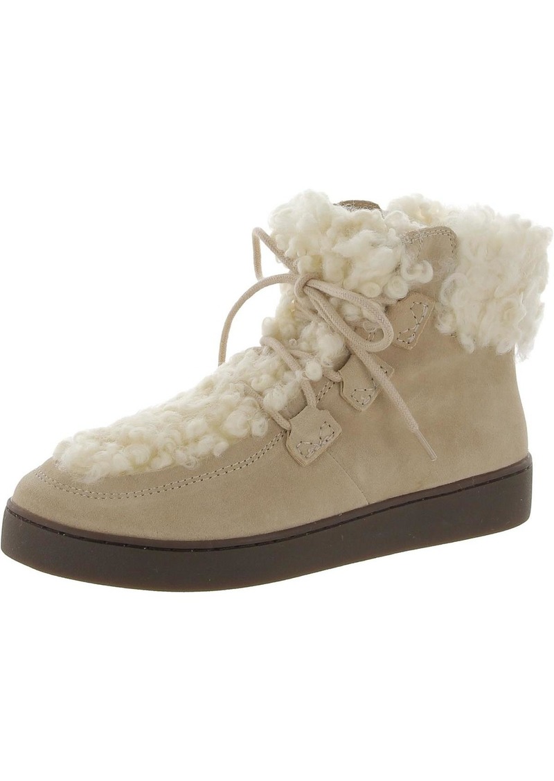 Vionic Splendid Oak Womens Suede Faux Fur Booties