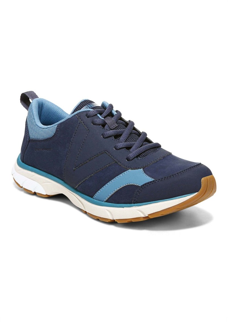 Vionic Women's Zanny Waterproof Walking Sneaker - Wide Width In Navy