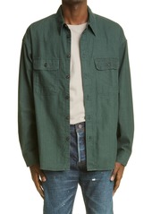 VISVIM Lumber Check Flannel Button-Up Shirt in Green at Nordstrom