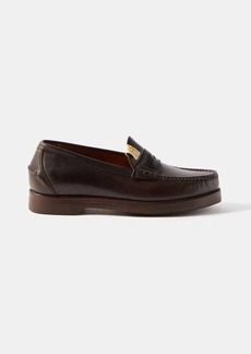 Visvim - Fabro Leather Loafers - Mens - Dark Brown