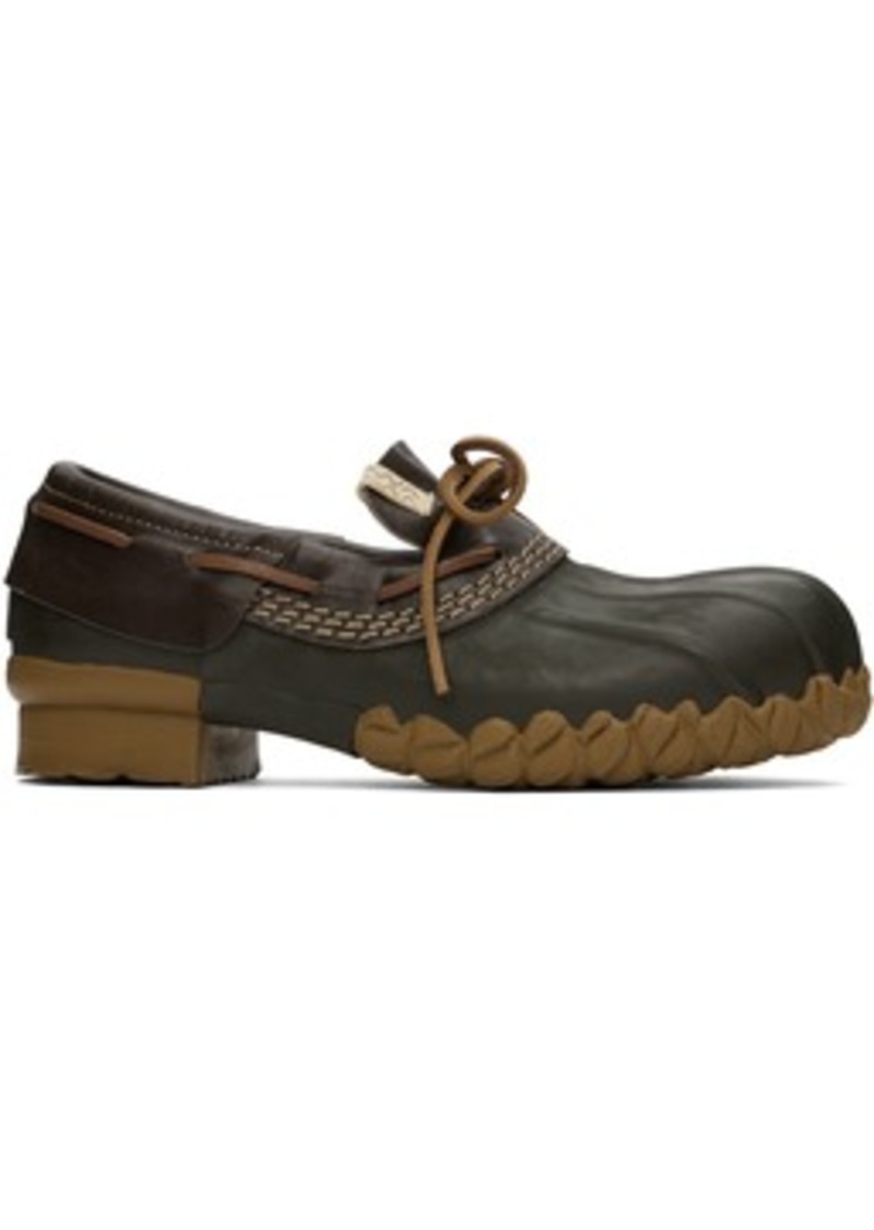 visvim Green Decoy Duck Lo-Folk Loafers