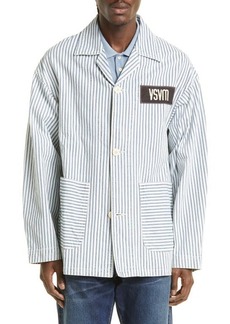 VISVIM Hickory Stripe Cotton Jacket at Nordstrom