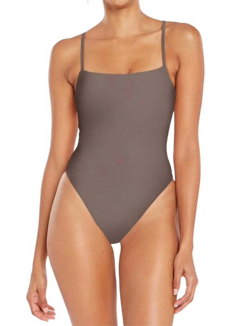 Vitamin A Jenna High Leg One Piece In Mineral Shine