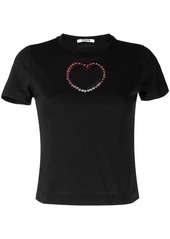 Vivetta cut-out heart detail cotton T-shirt