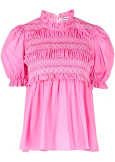 Vivetta decorative-stitching balloon-sleeve blouse