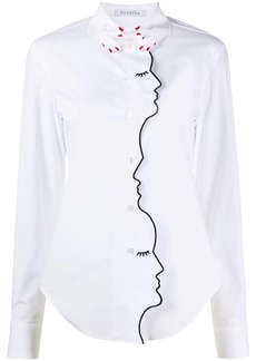 Vivetta embroidered-face placket shirt