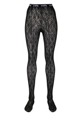Vivetta lace-effect footed leggings