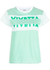 Vivetta striped logo-print T-shirt