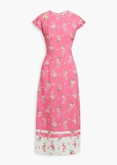 Vivetta - Floral-print crepe de chine midi dress - Pink - IT 38
