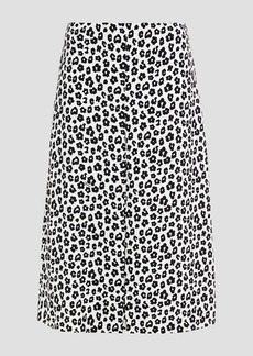 Vivetta - Pleated leopard-print crepe skirt - White - IT 38