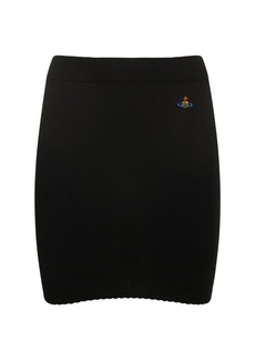 Vivienne Westwood Bea Logo Cotton Knit Mini Skirt