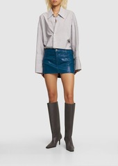 Vivienne Westwood Crewe Coated Cotton Denim Mini Skirt