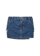 Vivienne Westwood Crewe Denim Mini Skirt W/ Orb Logo