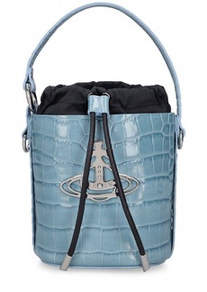 Vivienne Westwood Daisy Faux Saffiano Leather Bucket Bag