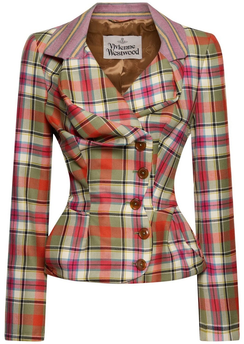 Vivienne Westwood Drunken Wool Tartan Jacket