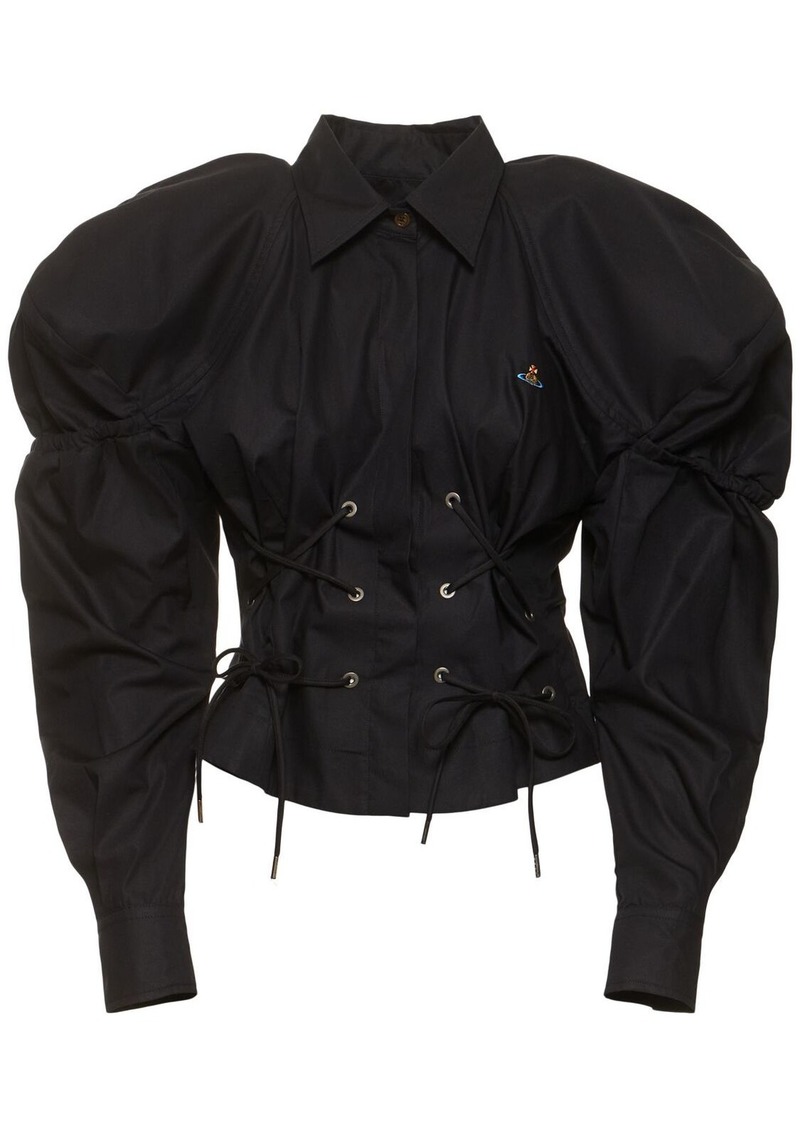 Vivienne Westwood Gexy Fitted Cotton Lace-up Shirt